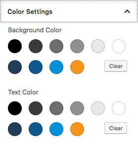 Custom paragraph color options